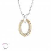 Lantisor din argint cu pandantiv cristal Golden DiAmanti DIA27735-GoldenShadow